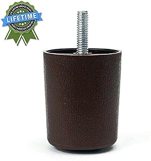 Leg Daddy 2 1/2" Brown Round HDPE Plastic Sofa Leg, Set of 4