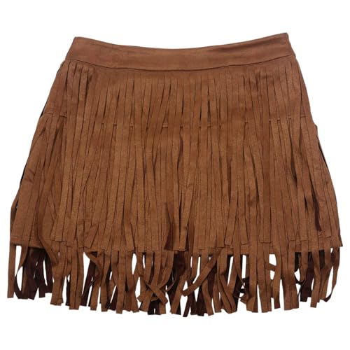Falda con flecos elegante y casual estilo básico versátil para mujer 7