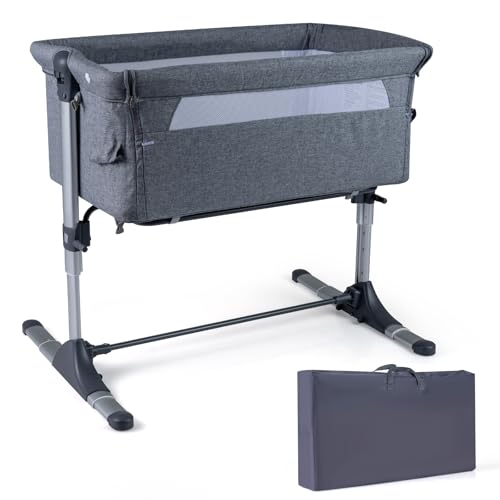 HONEY JOY Portable Bassinet with 4 Height Options