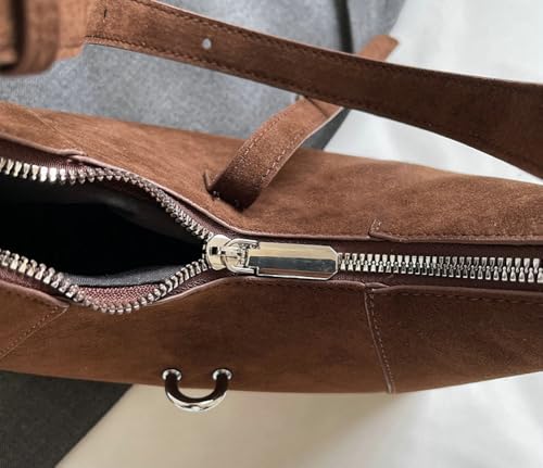 Slouchy Suede Hobo Bags Women Cute Crescent Crossbody Purses Underarm Shoulder Travel Bag Satchels Trendy Tote Handbag 20254