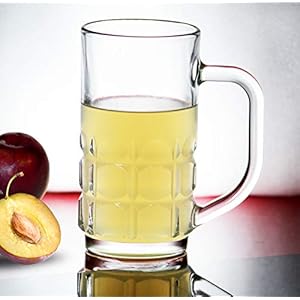 Ziva Glass Beer Mug – 2 Pieces, Transparent, 440ml