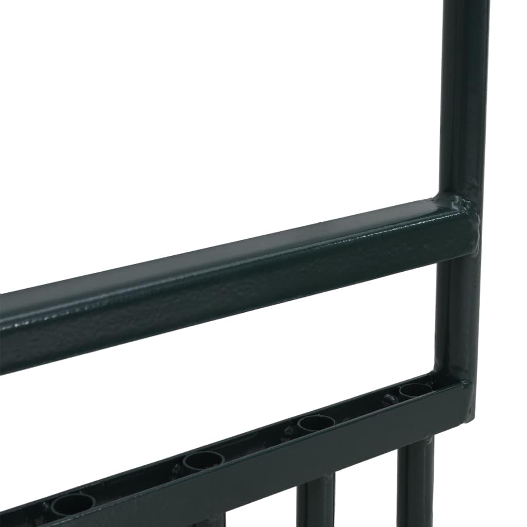 Aérateur de pelouse avec 5 dents creuses en acier revêtu par pulvérisation - Vert - 28,5 x 2 x 91 cm - Poignée ergonomique - Outil de jardinage pour aération du sol et entretien de la pelouse