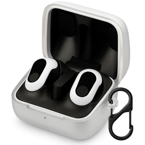 FINON for INZONE Buds WF-G700N 用 ケース イヤホンケース ストラップ おしゃれ シンプル クリア クリアケース 気泡防止 (ドット加工 - クリア)