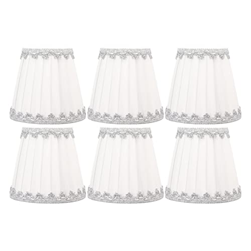 Oumefar 6 Peças Abajur de Tecido Moderno Simples Candelabro de Vela Abajur de Mesa Abajur para Sala