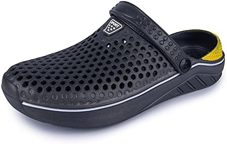 MDPCX Unisex Garden Clogs Shoes Casual Slippers Quick Drying Sandals Summer Anti-Slip Beach Shoes for Men and Women Grey, 10 Women/10 Men