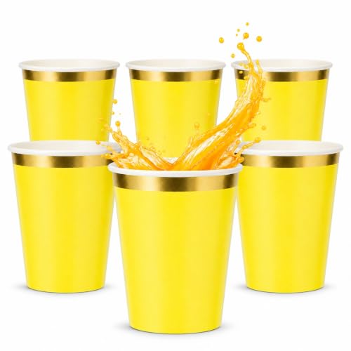 Vasos de cumpleaños, Vasos Desechables cartón, Diseño Rayas, 6 Unidades