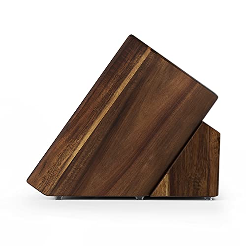 Cooks Standard 25 Slot X-Large Acacia Knife Block Holder Without Knives, Countertop Butcher Block Kitchen Knife Stand, Hold Multiple Large Blade Knives, Wider Slots For Easier Storage #TOP2