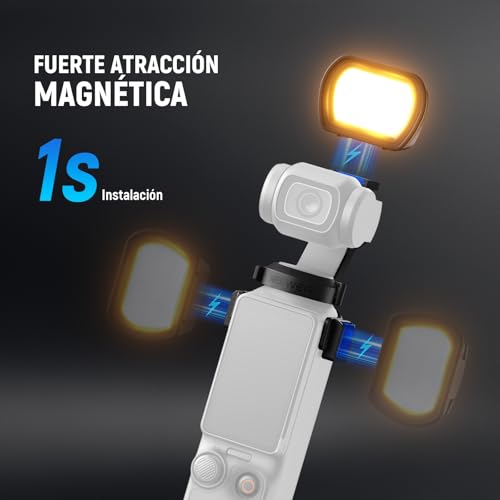 Mini luz LED de relleno para vlogging nocturno y selfies con cámara de acción dji OSMO Pocket 3 4