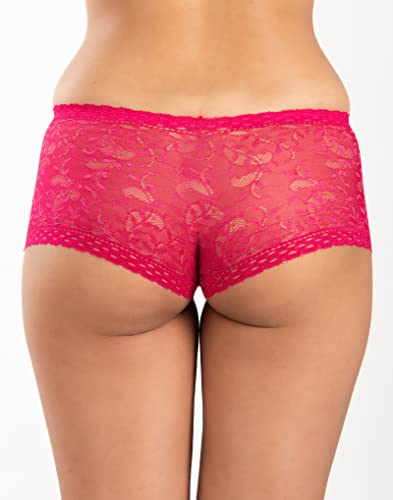 Image of FIMS - Fashion is my style Cotton Lycra Net Boy Short Panty for Womens, Mid Rise, Satin, Hipster Panties, Daily Use, Back and Front Coverage, Brief, See Main Image to Check How Many Panty You Will Get