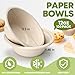 W&Y 12 oz Paper Bowls, 100-Count Disposable Compostable Bowls, Microwave Safe & Heavy Duty, Biodegradable Sugarcane Fiber Bowl for Hot Soup, Salad, Snacks, and Party Use 2
