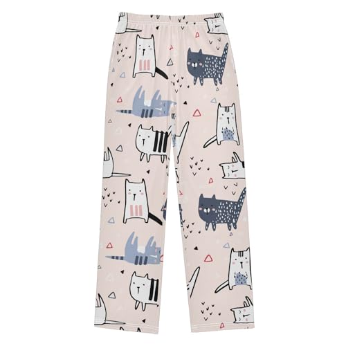 Boys' Pants Colorful Dogs Spots Long Bottoms Jogger Pants Elastic Waist Trousers with Pockets S-XL