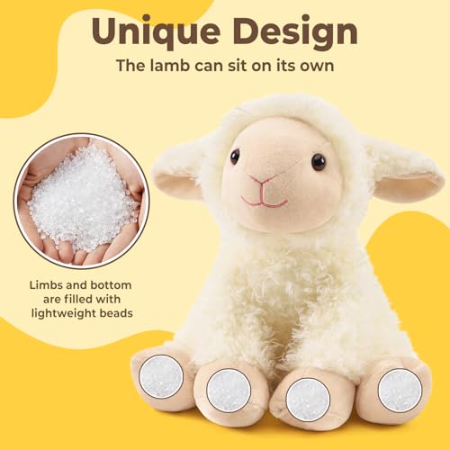 Image of Ditucu Lamb Stuffed Animal 8 inch Cute Realistic Sheep Plush Toys Ultra Soft Plushies Gifts for Kids