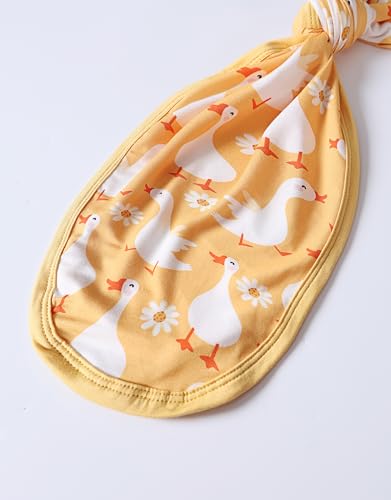 Image of Baby Newborn Knotted Gown, Soft Breathable Viscose from Bamboo for Infant Home Coming Outfit, Knotted Gown with Headband