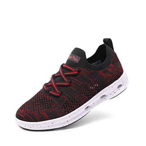 DREAM PAIRS Boys Girls Sneakers Kids Slip-on Quick Dry Lightweight Aqua Water Shoes 10 Toddler Black/Red