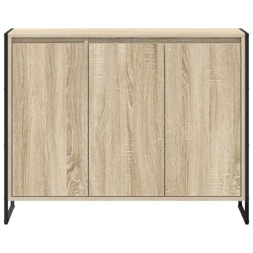 Aparador de madera industrial Sonoma de 96,5 cm con acabados modernos 7