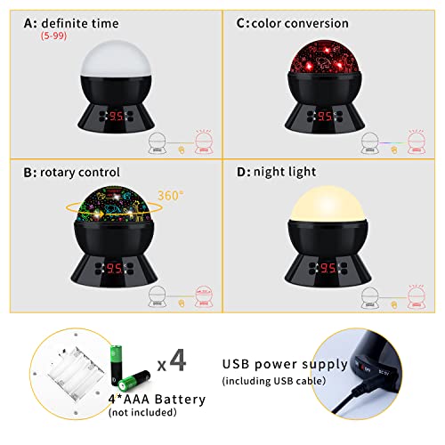 Night Light For Kids Animal Light Projector For Bedroom Baby Ceiling Light Star Projector With Timer Rotating Animal Night Light Gifts For Girls Boys Kids Room Decor #TOP6