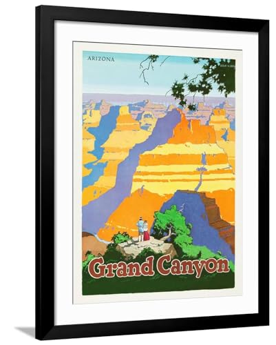 ART.COM Wall Art Print Grand Canyon on Black Frame by Oscar M. Bryn, 32" x 40"