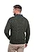 SAOL 100% Merino Wool Men's Irish Traditional Aran Crew Neck Cable Knit Sweater Pullover (Army Green, Medium)