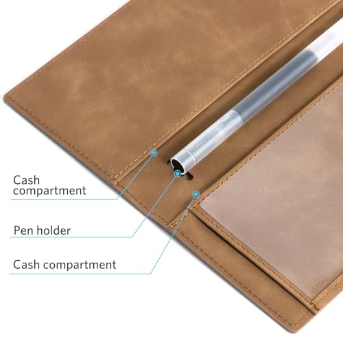 Image of CoBak Checkbook Cover for Women & Men - PU Leather Case with RFID Blocking | Classic Design Check Book Holder for Personal and Business