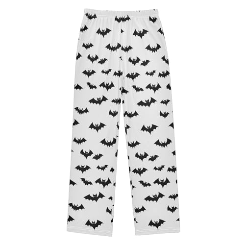 Halloween Pajama Pants Bat Silhouettes Pattern Long Sleep Pants Lounge Bottoms
