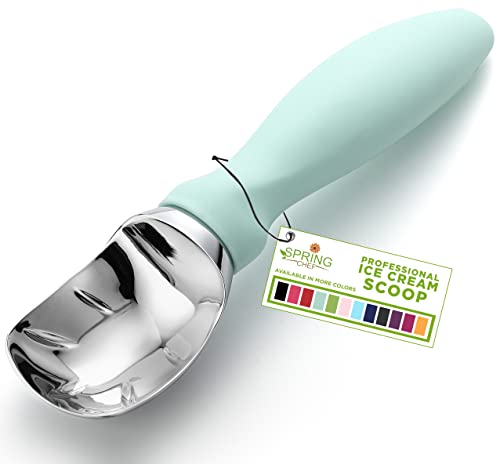 Spring Chef Ice Cream Scoop with Comfortable Handle, Mint