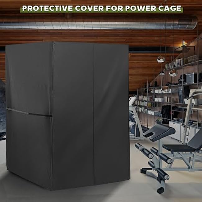 Squat Rack Cover, Waterproof Power Cage Cover, Protective Squat Cage Cover for Home Gym, Outdoor Power Rack Cover/Gym Rack Cover/Weight Lifting Rack Cover/Smith Machine Cover