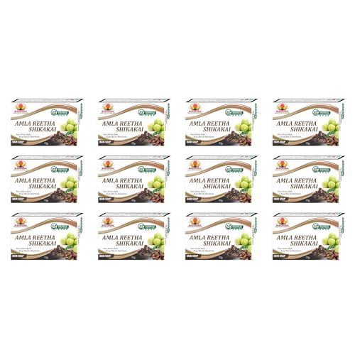 Sadhak Amla Reetha Shikakai Hair Soap – 75g – Herbal Cleanser for Hair Strength, Thickness & Dandruff – 100% Natural