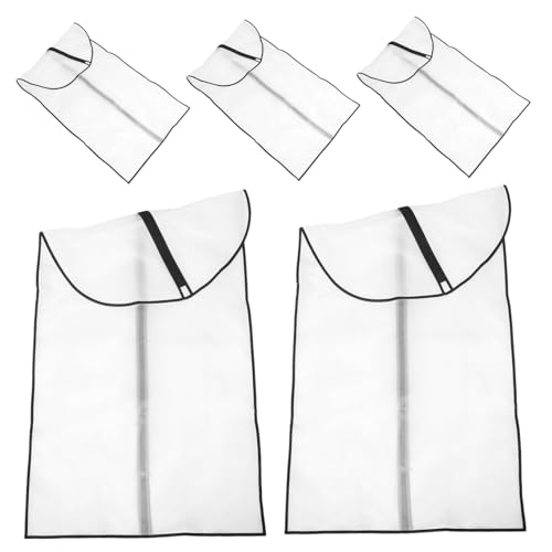 5pcs Transparent Peva Garment Bags for Suit and Coat Storage Lightweight Hanging Clothes for Closet Organization and Travel