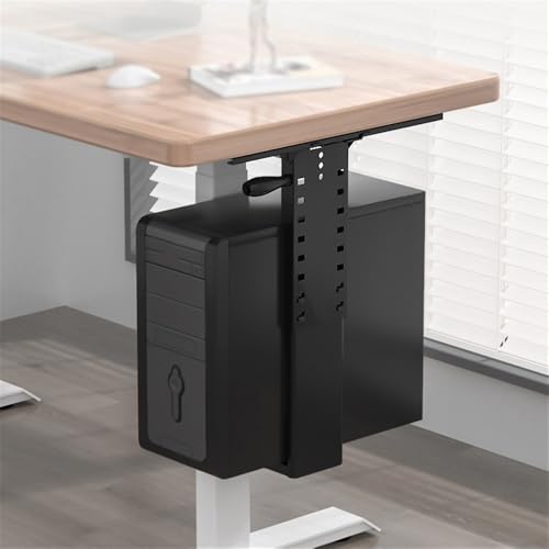 Soporte ajustable para CPU bajo escritorio y montaje en pared, soporte universal para torre PC miniatura 6