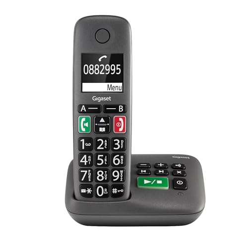 Gigaset E294 AM DECT Telephone with Answering Machine, Titanium Grey