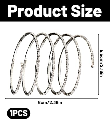 Image of Arm Cuff Jewellery for Women, Elegant Silver Cuff Bracelet, Stylish Hand Band for Casual Wear, Parties and Weddings