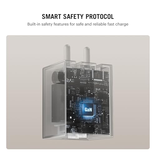 Image of DailyObjects POP 33W Wall Charger Adapter with Foldable Pins|USB-C Dual Port Power Output|Fast Charging|GaN5 Tech|Support iPhone 12 13 14 15 16 pro Max, Android,ipad,Samsung,oneplus|Lightweight- Blue