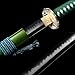 HERO SWORD Handmade Advanced Nugui Polishing Katana Traditional Japanese Clay Tempered T10 Steel Real Hamon Razor Sharp Samurai Sword Green Cool Sword for Mens Women
