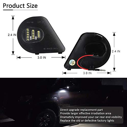 D-Lumina Side Mirror Puddle Lights Assembly Compatible with 2010-2018 Dodge Ram 1500 2500 3500 4500 5500 Pickup Trucks, Under Mirror Puddle LED Lamp 6500K White 2-Pieces - Thumbnail 6