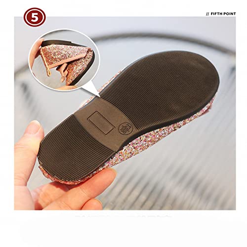 Infant/Toddler Girls Mary Jane Shoes Princess Dresses Ballet Flats Glitter Bowknot Wedding Party Shoes for Little Kid3