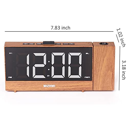 YHUA Projektionsradio-Weckerprojektor Fm Radio mit Sleep Timer Digital-Display-Bildschirm (Color : A, Size : One Size) - Image 6
