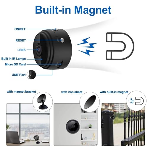 Drumstone ( 𝟏𝟔 𝐘𝐄𝐀𝐑 𝐖𝐀𝐑𝐑𝐀𝐍𝐓𝐘 Wireless HD WiFi Security Camera–Compact Design with Night Mode, Magnetic Mount for Home, Office, or Baby Monitoring Anytime, Anywhere via Smartphone App - Image 3 thumbnail