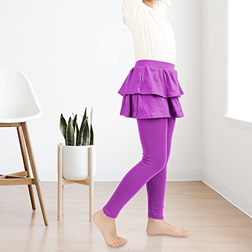 Image of KEREDA Girls Leggings Ruffle Skirt School Uniform Pants Kids Clothes