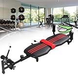 Hydravex Back Stretch Bench Inversion Table, Adjustable Length Stretch Machine Workout Traction Table Spine Traction Lumbar Cervical Massage Stretching Body Relax with Cervical Traction