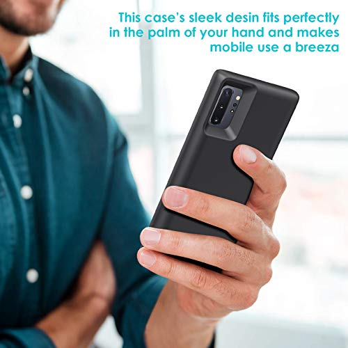 Battery Case for Galaxy Note10+ 5G [6.8 inch], 8500mAh Portable Charging Case Extended Battery Pack for Samsung Galaxy Note 10+/ Note 10 Plus -[Black]
