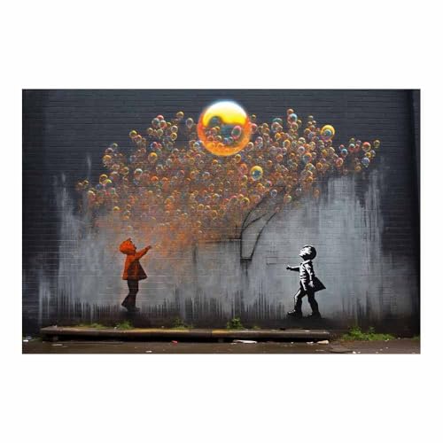 Fresque Arbre Bulles Maison TERUEA affiche tableau decoration murale orange