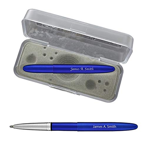 Engraved/Personalized Fisher Bullet Space Ballpoint Pen Collection with Gift Box (Blue) 400BB