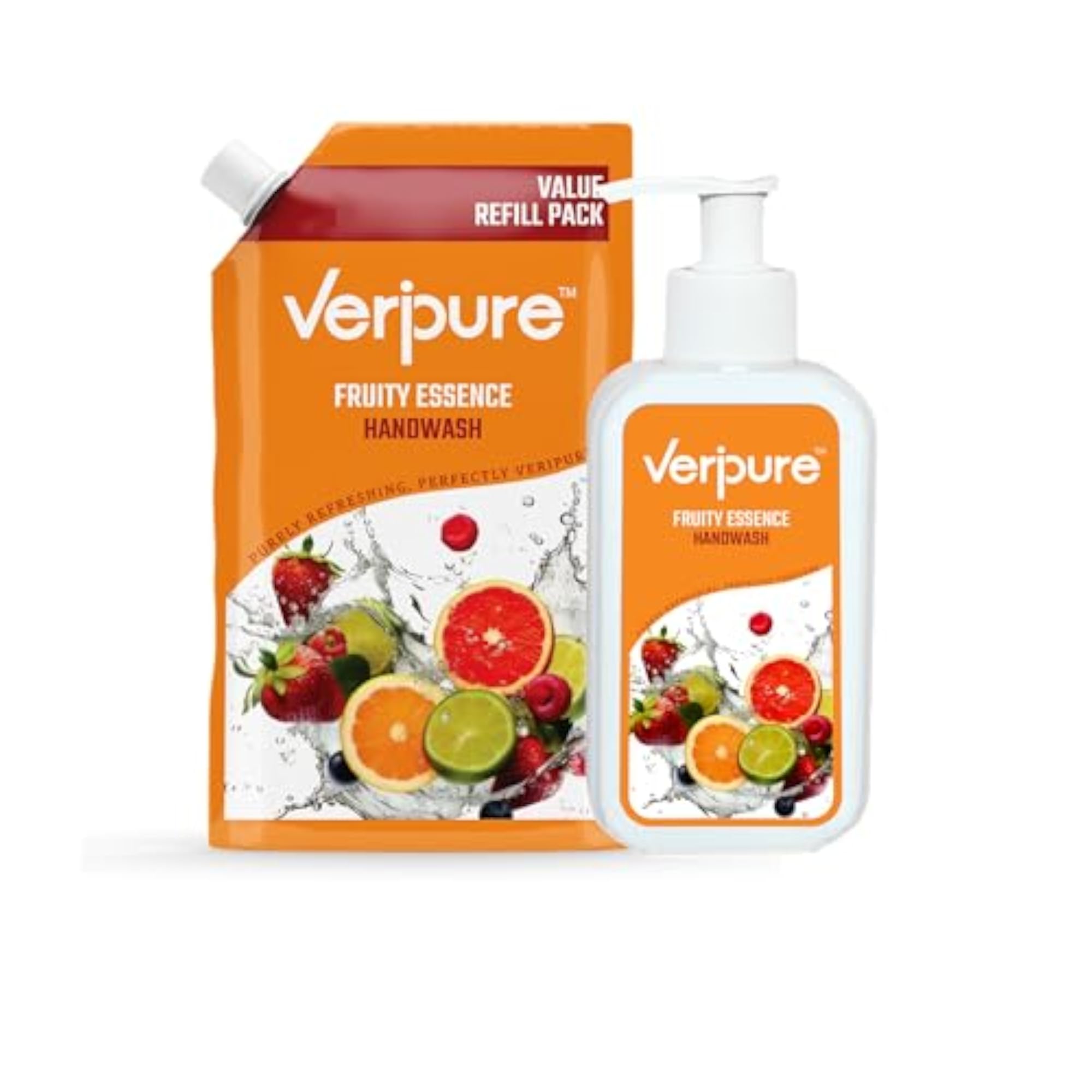 Hand Wash Pump + Value Refill Combo Pack, Fruity Essence