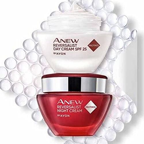 Anew Reversalist Day Cream Moisturiser For Face Spf25,Skin Care,Reversalist Night Cream,Lifting Dual Eye Cream,C Vitamin Serum,Protinol Power Serum,Facial Skin Care Sponge,Full Facial Care Set(Day,Night) #TOP3