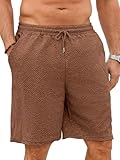 Pantalones Cortos Hombre Verano Pantalon Corto Ligero y Transpirable con Bolsillos Bermudas Hombre Verano para Uso Diario y Ocio Marrón Oscuro S