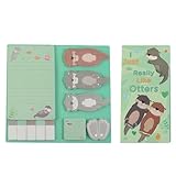 440 Stück Otter Haftnotizen, Cartoon Selbstklebende Klebezettel, Süße Haftnotizen Kinder, Klebezettel zum Beschriften, Otter Geschenk für Faultier Liebhaber Studenten