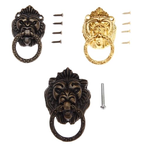 Tirador de cabeza de león para muebles y restauración de cajoneras 7