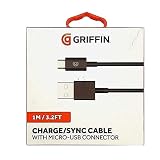 Griffin GP-004-BLK 1-metrowy kabel do synchronizacji/ładowania Micro-USB, czarny