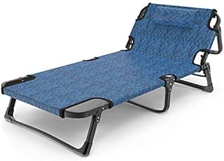 WXQZHF Camas Plegables Cama Individual Plegable Sillón Ajustable Colchón de 5 Capas de Altura Camas Plegables Individuales (Color: Azul, Tamaño: 190 * 68 * 30 cm)
