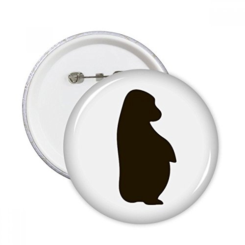 Badge bouton orangutan noir décoration vêtement multicolore DIYthinker M